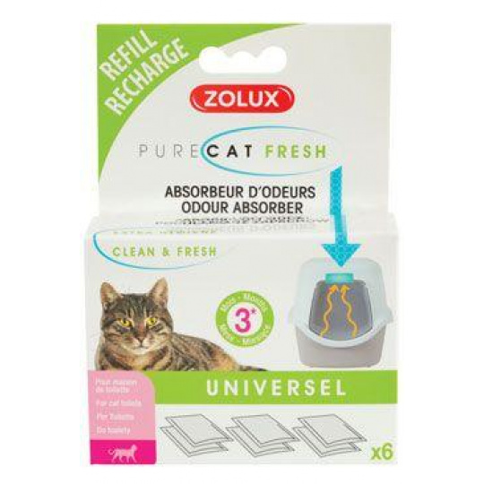 PURECAT Refill osviežovač a pohlcovač zápachu 6x Zolux PURECAT Refill osviežovač a pohlcovač zápachu 6x Zolux