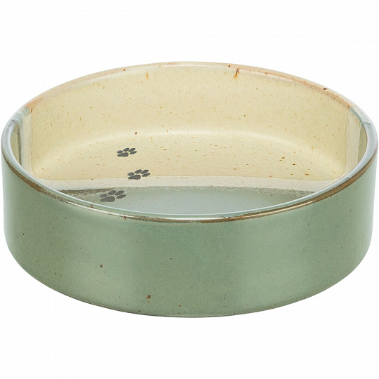 Miska, keramická, 0,2 l/priemer 12 cm, zelená/béžová