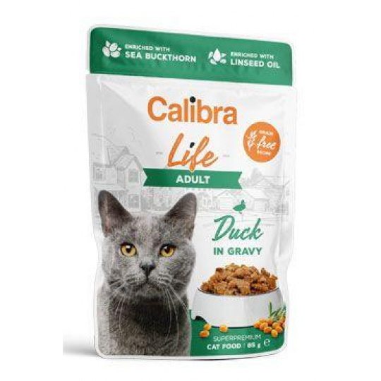 Calibra Cat Life kapsička Adult Duck in gravy 85g Calibra Cat Life kapsička Adult Duck in gravy 85g