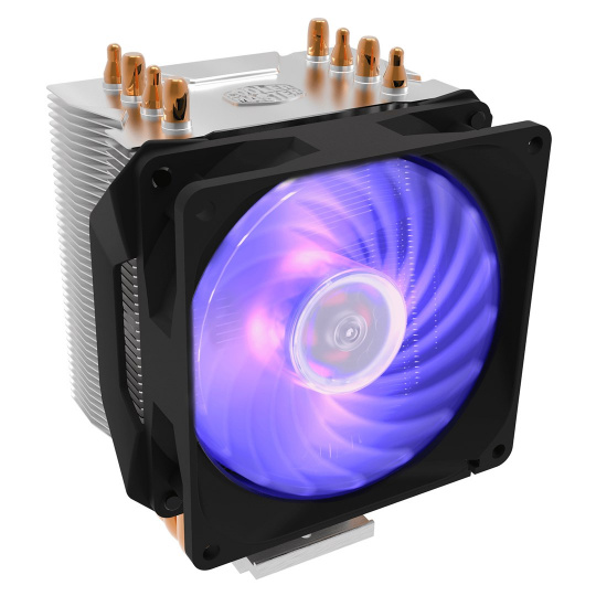 Cooler Master Hyper H410R RGB Procesor Chladič 9,2 cm Černá, Stříbrná