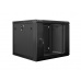 Nástěnná instalační skříň Lanberg 19'' 9U 600x600mm černá (skleněné dveře)