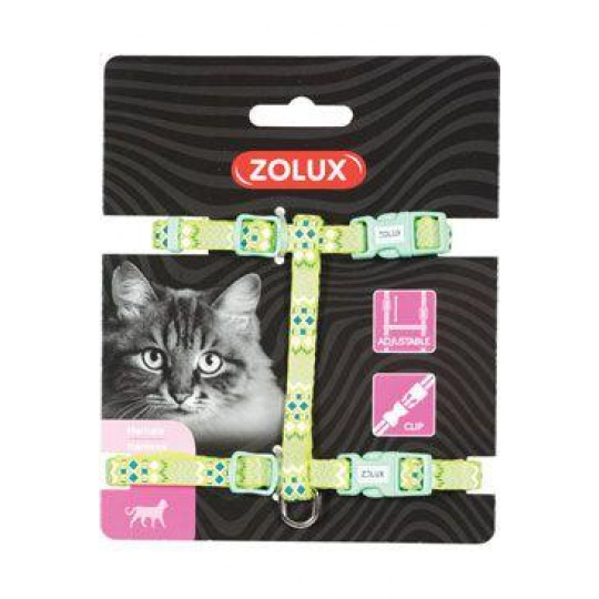 Postroj mačka ETHNIC nylon zelený Zolux Postroj mačka ETHNIC nylon zelený Zolux