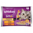 WHISKAS Tasty Mix Chicken and Vegetable, Lamb and Turkey - mokré krmivo pro kočky - 4 x 85g