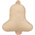 Vianočný zvonček s catnipom, 9.5 cm, plsť, béžová