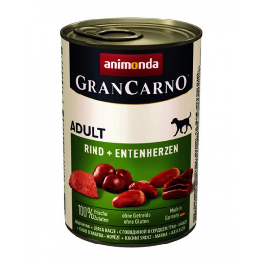 Animonda GRANCARNO® dog adult hovädzie a kačacie srdcia bal. 6 x 400g konzerva Animonda GRANCARNO® dog adult hovädzie a kačacie srdcia bal. 6 x 400g konzerva
