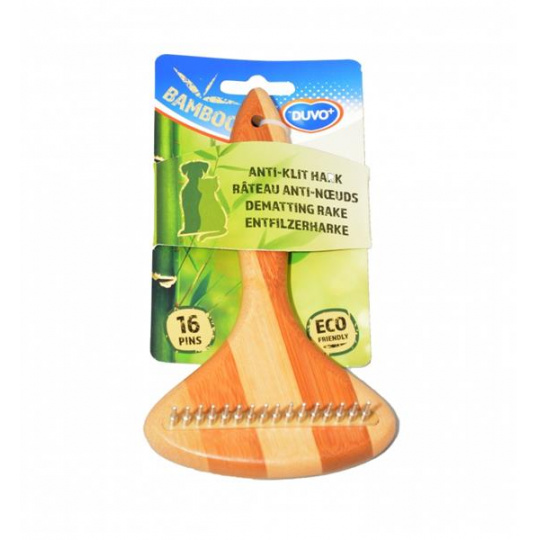 Hrebeň DUVO+ hrable 16 zubov bambus 17 x 10 cm Hrebeň DUVO+ hrable 16 zubov bambus 17 x 10 cm
