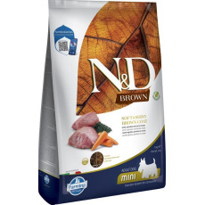 Farmina N&D dog BROWN (GF) adult mini, spirulina & mrkva, jahňacie 5 kg