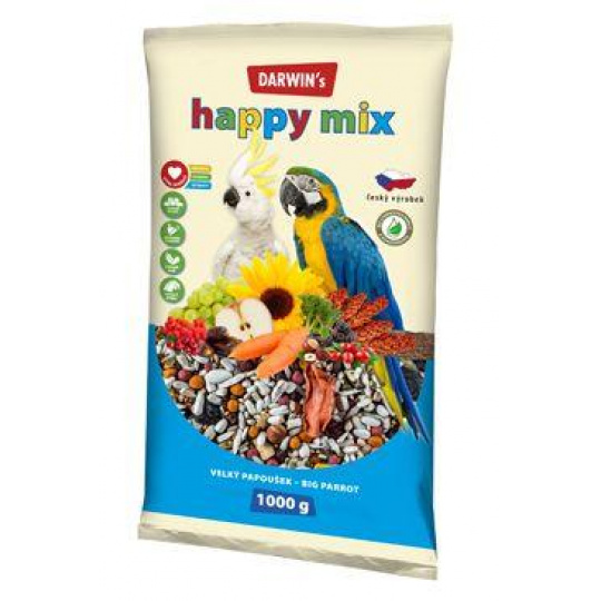 Darwin's Veľký Papagáj Happy mix 1kg