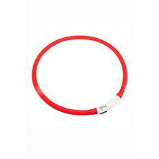 Obojek USB Visio Light 70cm červený KAR