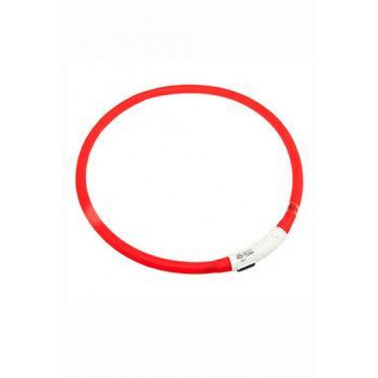 Obojek USB Visio Light LED nabíjecí 70cm červený KAR