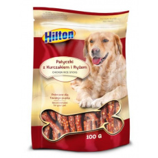 HILTON Chicken and rice sticks - pamlsek pro psa - 100g