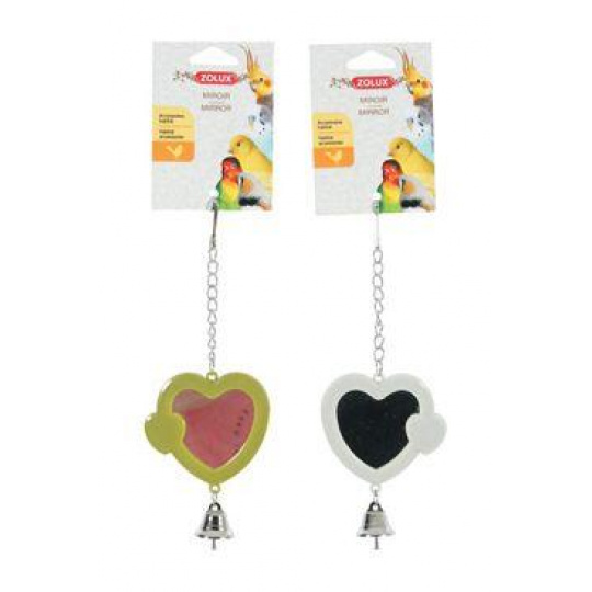 Hračka pre vtáky zrkadlo srdce plast Zolux Hračka pre vtáky zrkadlo srdce plast Zolux