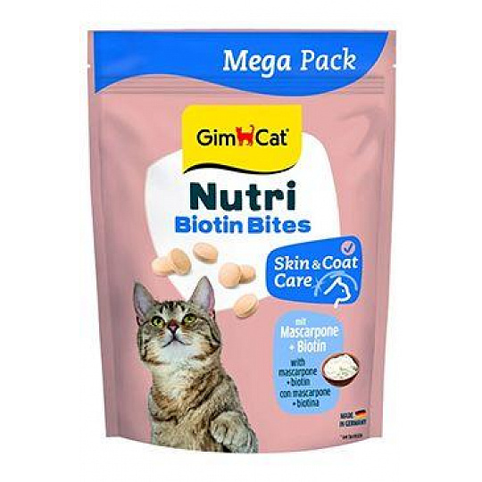GimCat Nutri Biotin Bites tablety s mascarpone 425g GimCat Nutri Biotin Bites tablety s mascarpone 425g