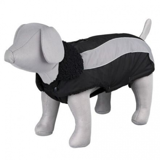 Zimný oblečok MARNE čierny, s priechodom na vodítko Zimný oblečok MARNE čierny, s priechodom na vodítko