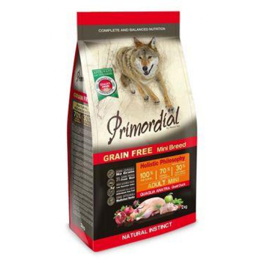 Primordial GF Dog Mini Adult Quail&Duck 6kg Primordial GF Dog Mini Adult Quail&Duck 6kg