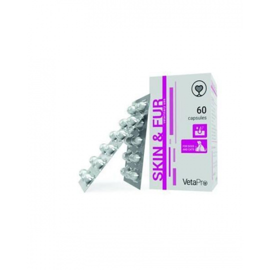 VetaPro Skin & Fur 60 cps. VetaPro Skin & Fur 60 cps.