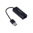 Lanberg NC-0100-01 kabelové rozhraní a přechodky USB-A RJ-45 Černá