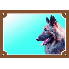 Farebná ceduľka Pozor pes, Tervueren