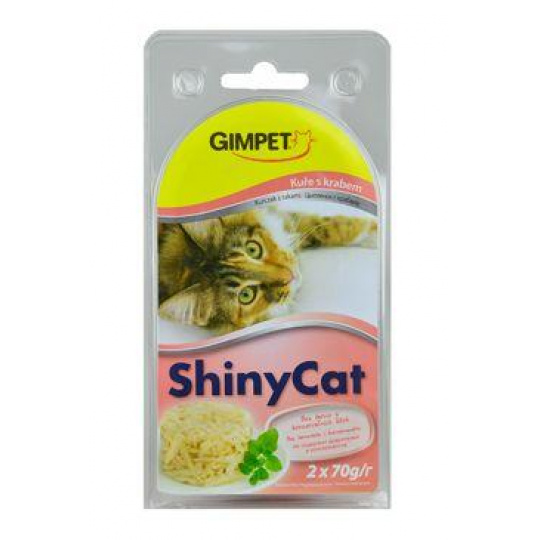 Gimpet kočka konz. ShinyCat  kuře/krab 2x70g