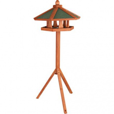 NATURA vonkajšie kŕmidlo so strieškou, na trojnožke 1,45 m, 65 x 46 cm, borovicové drevo, hnedá