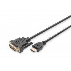 Digitus AK-330300-020-S adaptér k video kabelům 2 m HDMI Typ A (standardní) DVI-D Černá