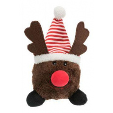 Vianočná hračka pes Loptička Sob plyš 18-29cm TR