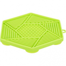 Lick´n´Snack HEXAGON s prísavkami - podložka na pomalé kŕmenie, 17 cm, TPR/plast, zelená Lick´n´Snack HEXAGON s prísavkami - podložka na pomalé kŕmenie, 17 cm, TPR/plast, zelená