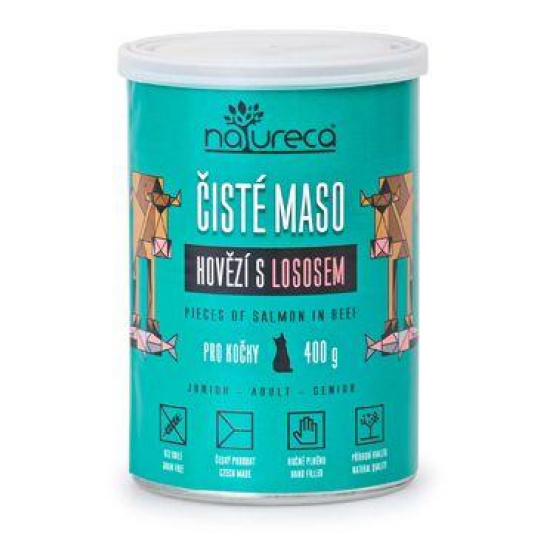 NATURECA konz. hovädzie s lososom pre mačky 400g NATURECA konz. hovädzie s lososom pre mačky 400g