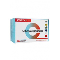 Elastická bandáž. CoPoly 10cm x 4,5m MIX POTLAČ 6ks