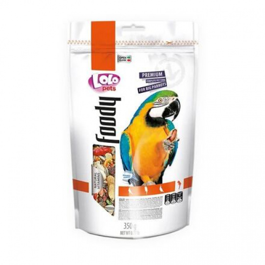 LOLO Foody kompletné krmivo pre veľké papagáje 350 g Doypack LOLO Foody kompletné krmivo pre veľké papagáje 350 g Doypack