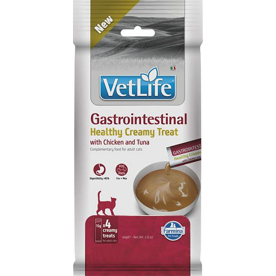 Pamlsok Farmina Creamy Vet Life Cat Gastrointestinal with Chicken & Tuna 60 g