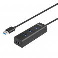 UNITEK Y-3089V01 rozbočovač rozhraní USB 3.2 Gen 1 (3.1 Gen 1) Type-A 5000 Mbit/s Černá