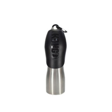 Fľaša na vodu nerezová pre psa, čierna KONG H2O (740ml/25oz) Stainless Steel Bottle Black