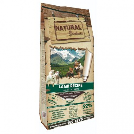 Natural Greatness Lamb Recipe All Breed Sensitiv/jahňa