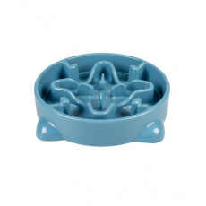 Miska DUVO+ na pomalé jedenie, modrá 700ml - M - 25,5x25,5x5cm