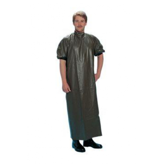 Pôrodný plášť zelený, krátky rukáv, suchý zips 120cm 1ks