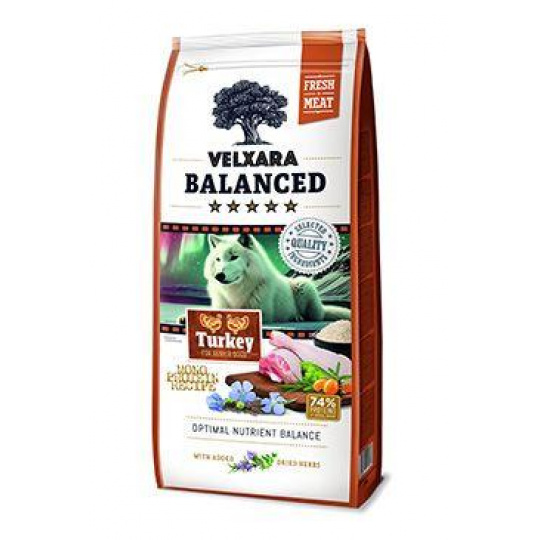 Velxara Balanced FM Dog Senior Monoprot.Turk&Rice 12kg Velxara Balanced FM Dog Senior Monoprot.Turk&Rice 12kg