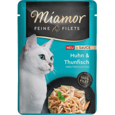 MIAMOR Fine Filets Chicken with tuna in sauce - mokré krmivo pro kočky - 100g