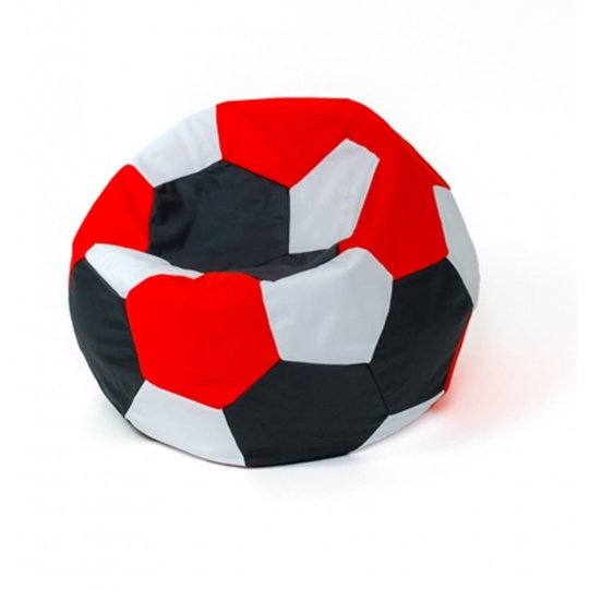 Sako taška pouffe ball bílo-černo-červená XXL 140 cm