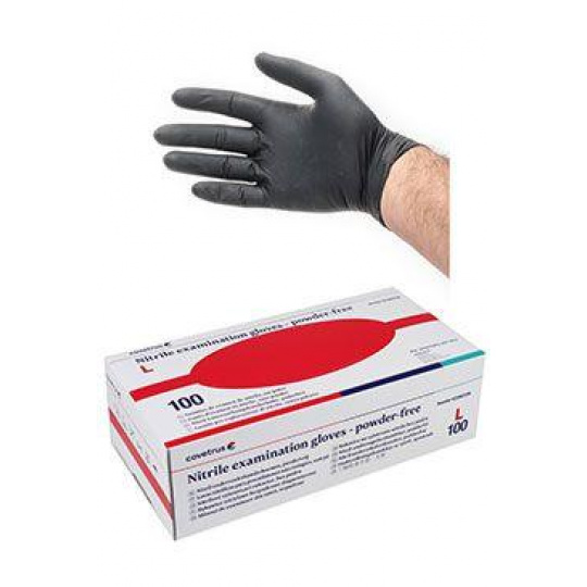 Rukavice hniezdo.vyš.CVET nitril L/100ks bez púdru, čierne Rukavice hniezdo.vyš.CVET nitril L/100ks bez púdru, čierne