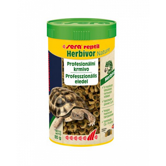 Sera Reptil Professional Herbivor Nature krmivo pre bylinožravé plazy, suchozemské korytnačky a leguány 250 ml