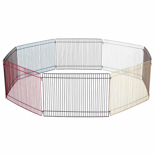 Kovová ohrádka, farbená pre malé hlodavce 8 dielov 34 x 23 cm, o 86 cm