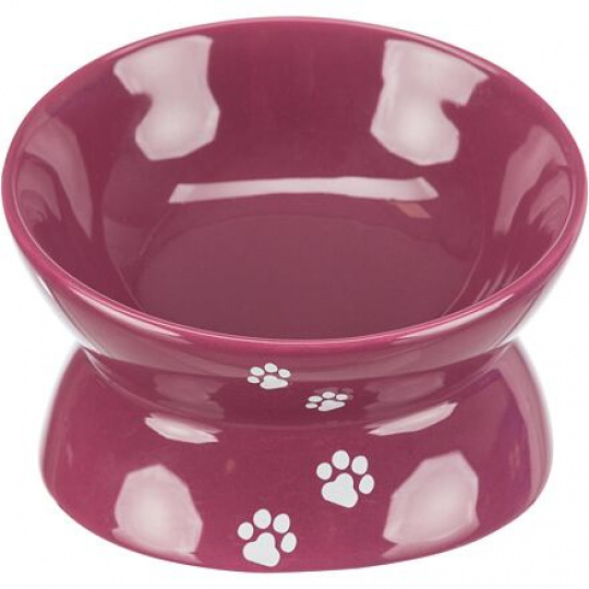 Zvýšená ergonomická keramická miska, 0.15 l/ø 13 cm, vínová Zvýšená ergonomická keramická miska, 0.15 l/ø 13 cm, vínová