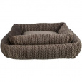 Obdĺžnikový pelech LIVIA zamatový, hnedá