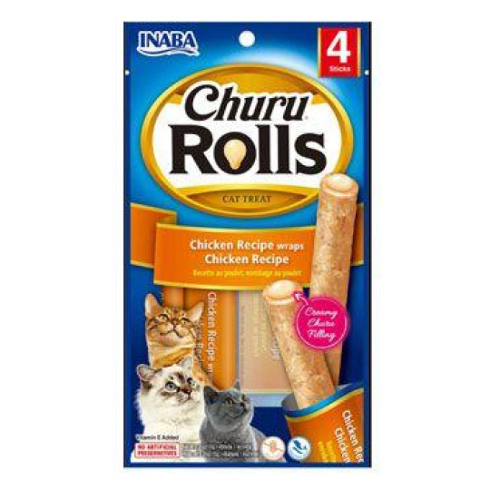 Pamlsek Inaba Churu Rolls cat Kura 4 tuby 40 g Pamlsek Inaba Churu Rolls cat Kura 4 tuby 40 g