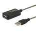 SAVIO CL-130 USB active port extension 10m USB 2.0-A male USB 2.0-A female Černá