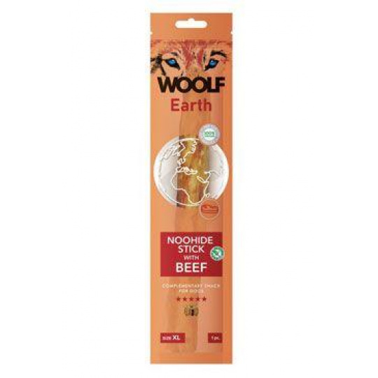 WOOLF pochúťka Earth NOOHIDE XL Stick with Beef 85g WOOLF pochúťka Earth NOOHIDE XL Stick with Beef 85g