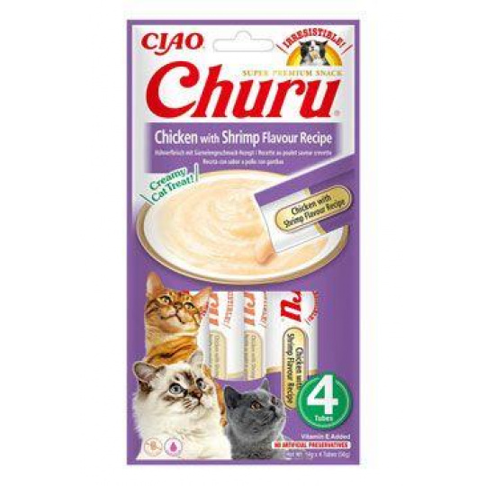 Churu Cat Chicken s príchuťou kreviet Recept 4x14g Churu Cat Chicken s príchuťou kreviet Recept 4x14g