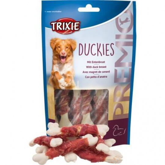 Premio DUCKIES kosti s vápníkem potažené kachním masem 100g