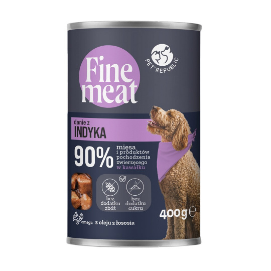 PET REPUBLIC Fine Meat krůtí miska - vlhké krmivo pro psy - 400g